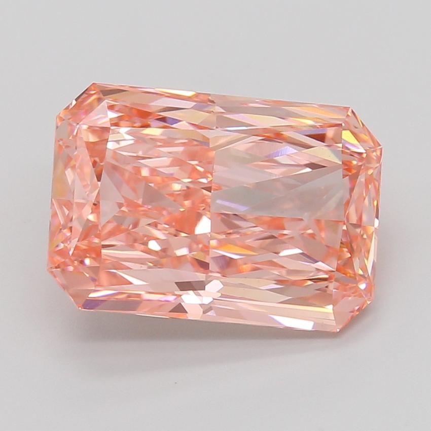 8.11 Ct. Fancy Vivid Pink Radiant Lab Grown Diamond