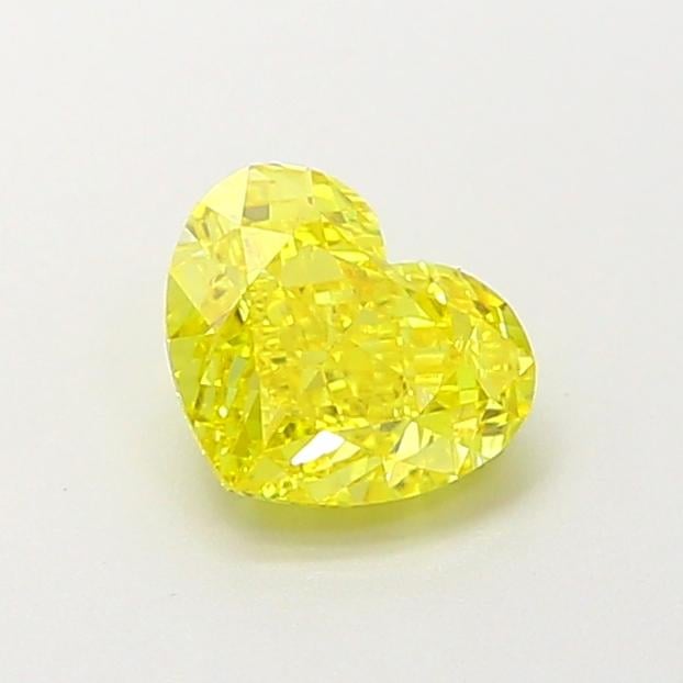 0.74 Ct. Fancy Vivid  Yellow Heart Lab Grown Diamond