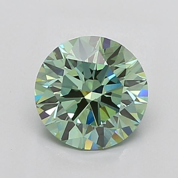 2.29 Ct. Fancy Vivid Green Round Lab Grown Diamond