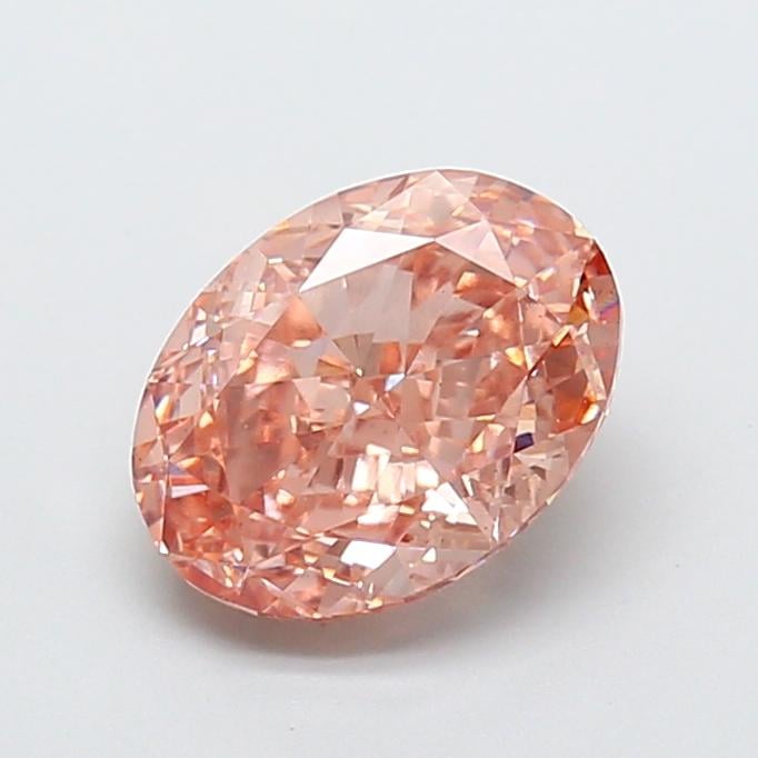 2.58 Ct. Fancy Intense Brownish Pink Oval Lab Grown Diamond