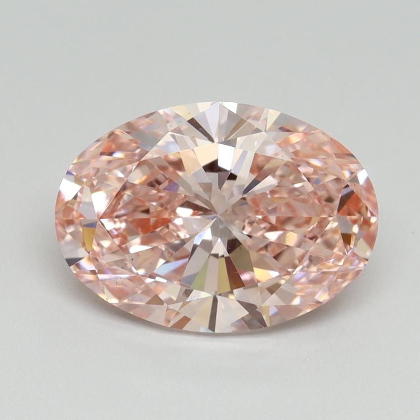 3.02 Ct. Fancy Vivid Pink Oval Lab Grown Diamond