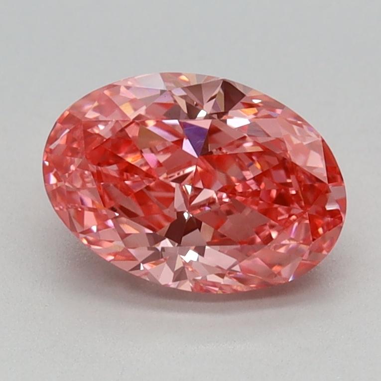 0.97 Ct. Fancy Vivid Pink Oval Lab Grown Diamond