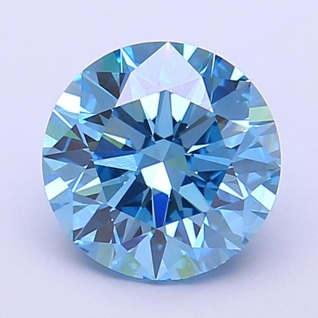 2.04 Ct. Fancy Vivid  Blue Round Lab Grown Diamond