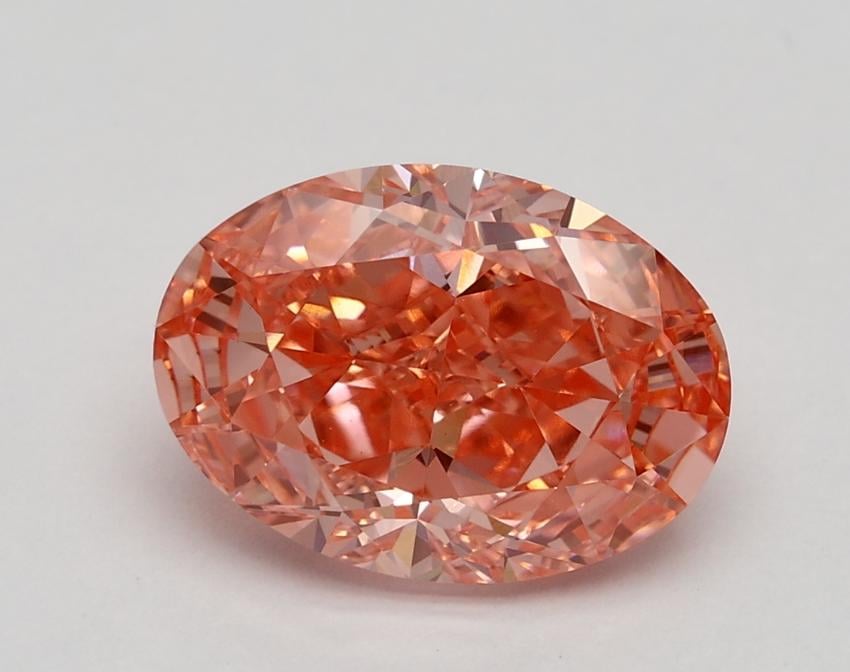 2.09 Ct. Fancy Vivid Pink Oval Lab Grown Diamond