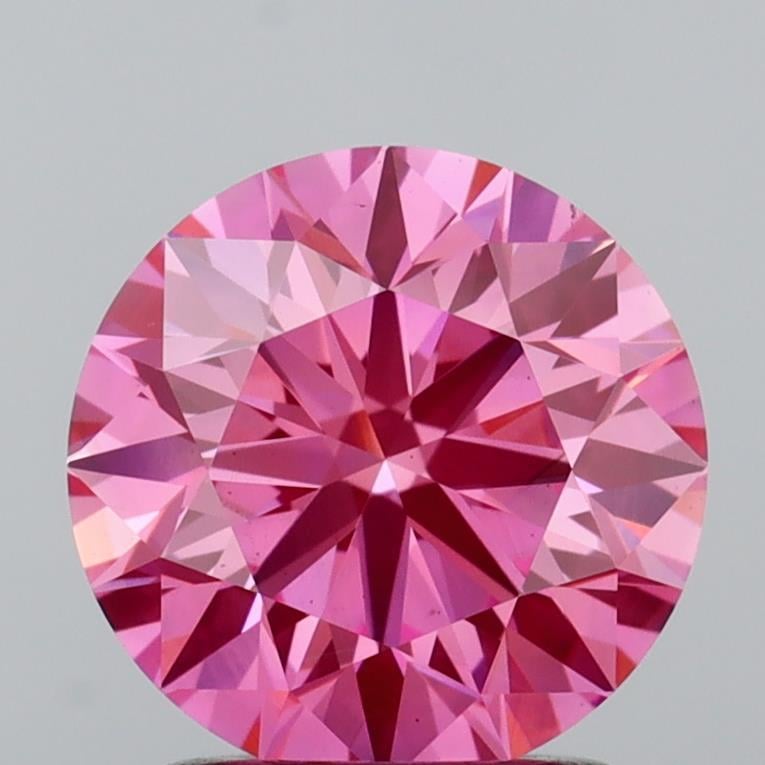 1.73 Ct. Fancy Vivid Pink Round Lab Grown Diamond