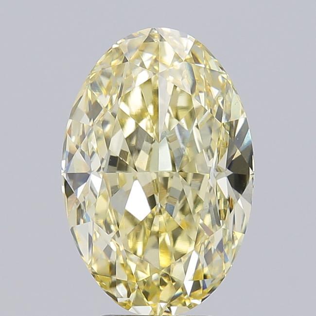 6.01 Ct. Fancy Intense Yellow Oval Lab Grown Diamond