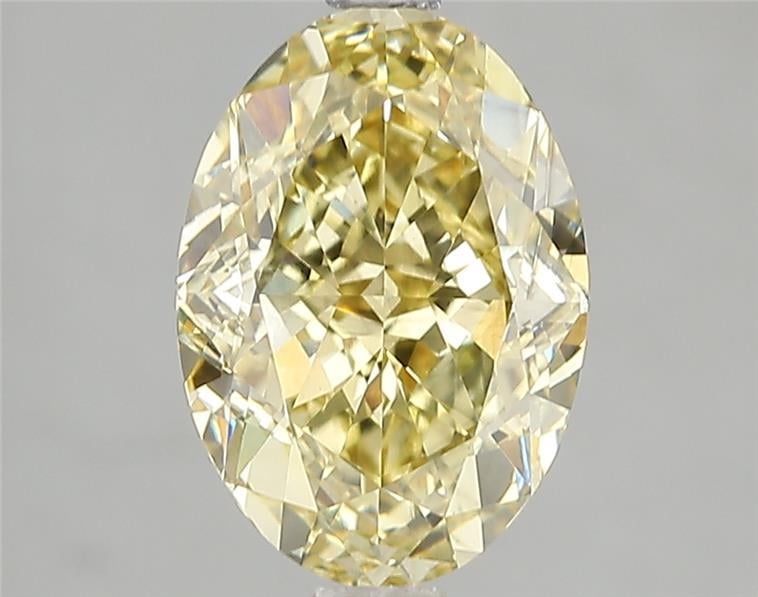 3.02 Ct. Fancy Vivid Yellow Oval Lab Grown Diamond
