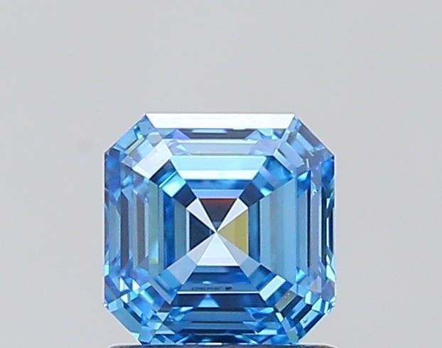 1.10 Ct. Fancy Vivid Blue Asscher Lab Grown Diamond