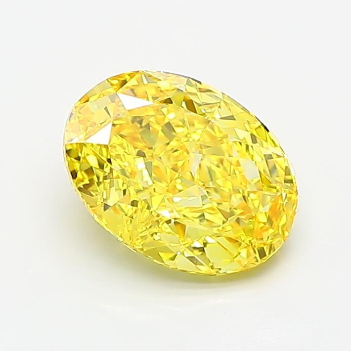 1.55 Ct. Fancy Vivid Yellow Oval Lab Grown Diamond