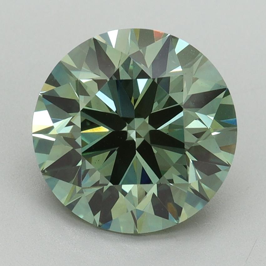 2.81 Ct. Fancy Vivid Green Round Lab Grown Diamond