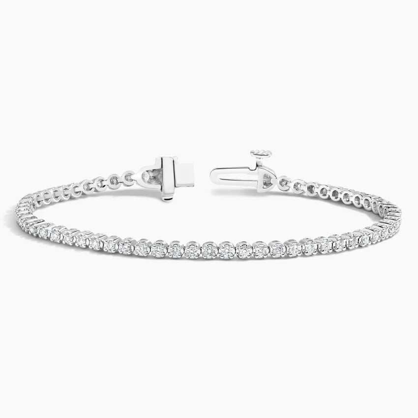 18K White Gold 6.5 in. Diamond Tennis Bracelet (1 ct. tw.) - Brilliant ...