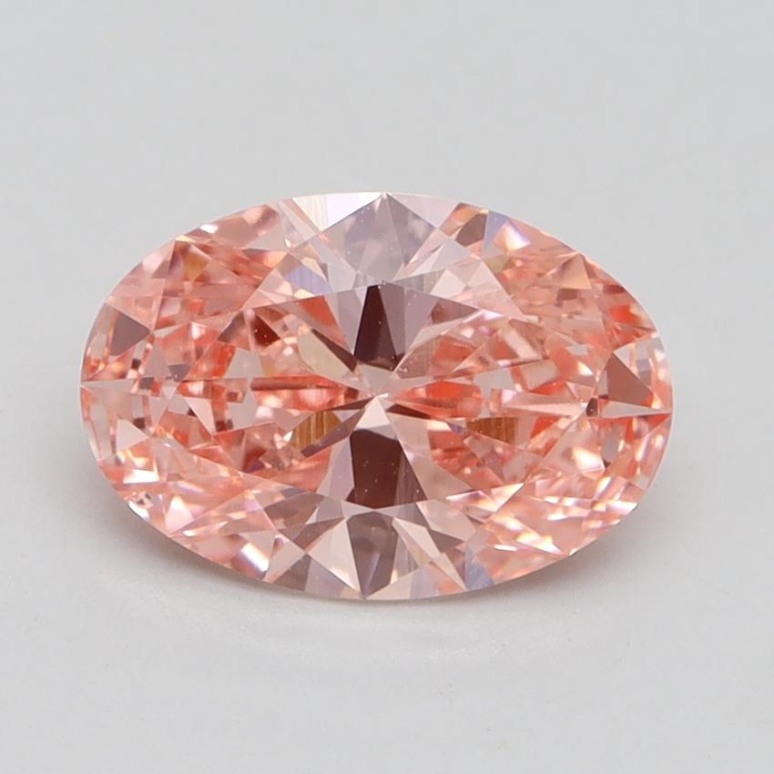 1.72 Ct. Fancy Vivid Pink Oval Lab Grown Diamond