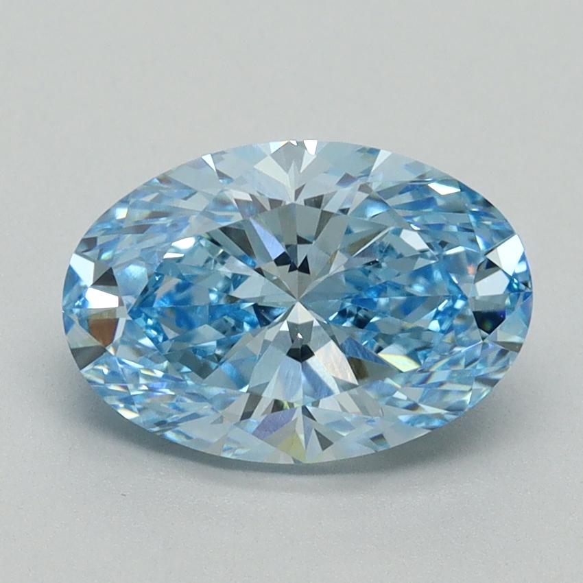 2.09 Ct. Fancy Vivid Blue Oval Lab Grown Diamond