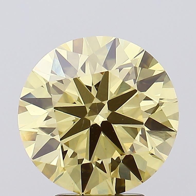 4.00 Ct. Fancy Intense Yellow Round Lab Grown Diamond