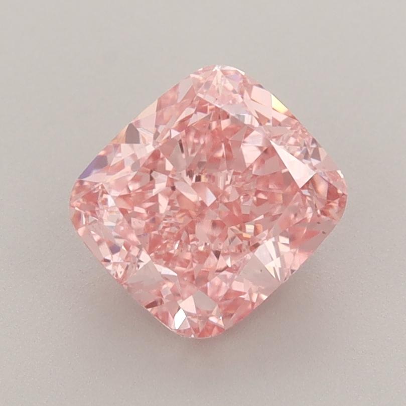 1.62 Ct. Fancy Vivid  Pink Cushion Lab Grown Diamond