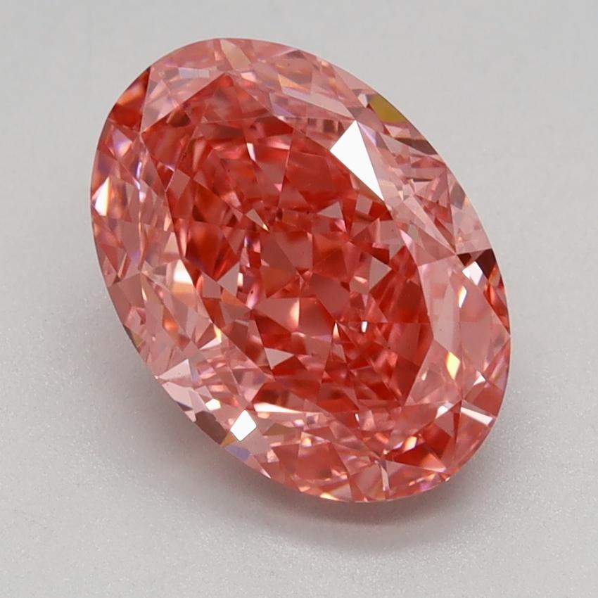 2.08 Ct. Fancy Vivid Pink Oval Lab Grown Diamond