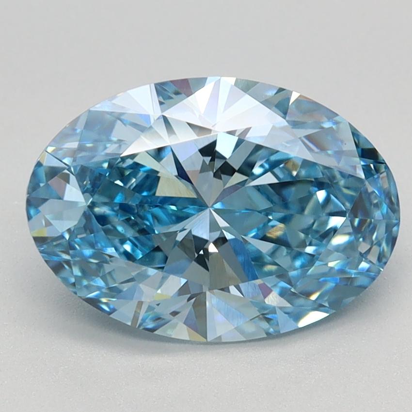 2.09 Ct. Fancy Vivid Blue Oval Lab Grown Diamond