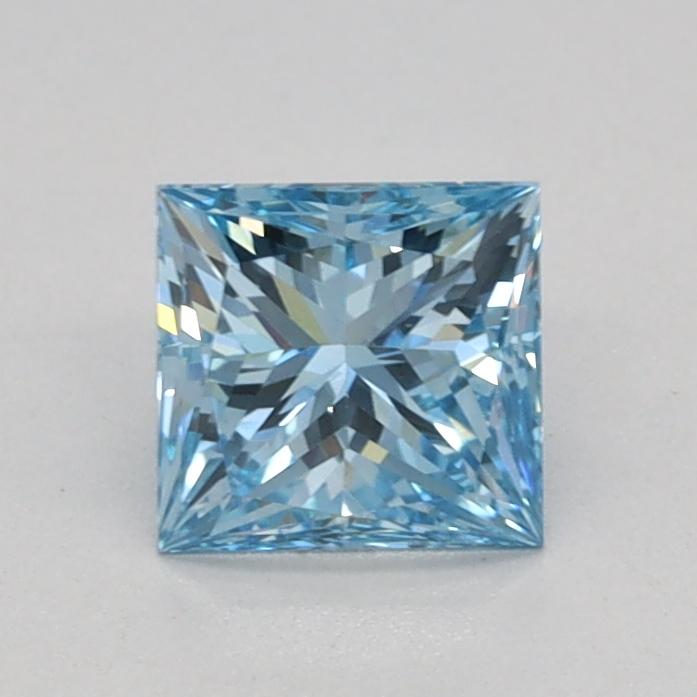 0.57 Ct. Fancy Vivid Blue Princess Lab Grown Diamond