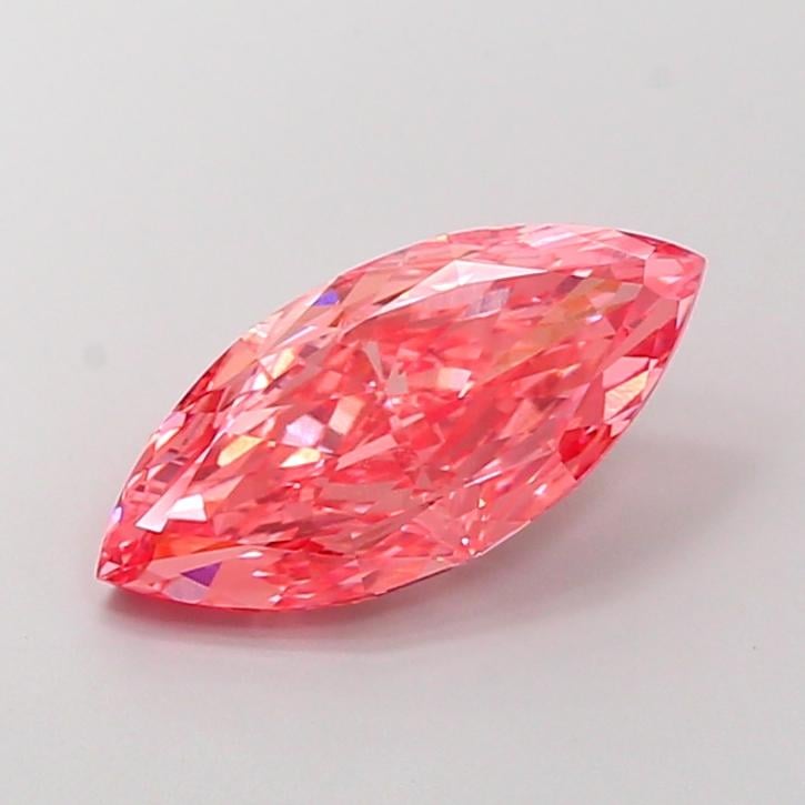 3.52 Ct. Fancy Vivid Pink Marquise Lab Grown Diamond
