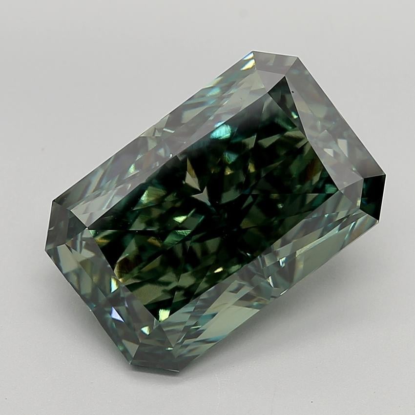 10.43 Ct. Fancy Vivid Green Radiant Lab Grown Diamond