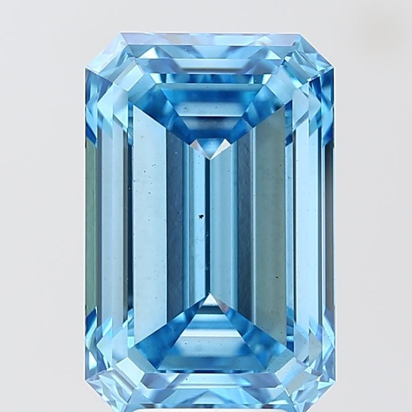 7.03 Ct. Fancy Vivid Blue Emerald Lab Grown Diamond