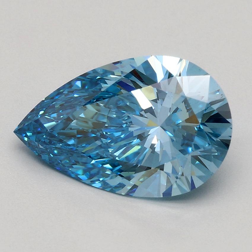 1.78 Ct. Fancy Vivid Blue Pear Lab Grown Diamond