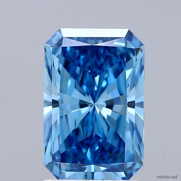 2.08 Ct. Fancy Vivid Blue Radiant Lab Grown Diamond