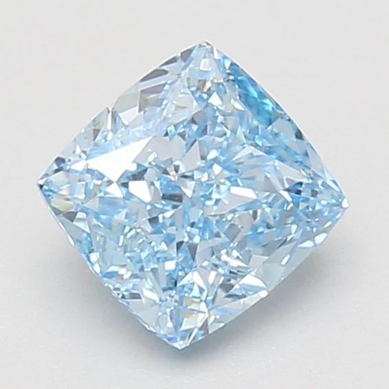 1.52 Ct. Fancy Vivid Blue Cushion Lab Grown Diamond
