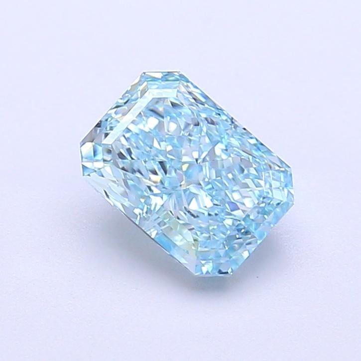 1.25 Ct. Fancy Vivid Greenish Blue Radiant Lab Grown Diamond