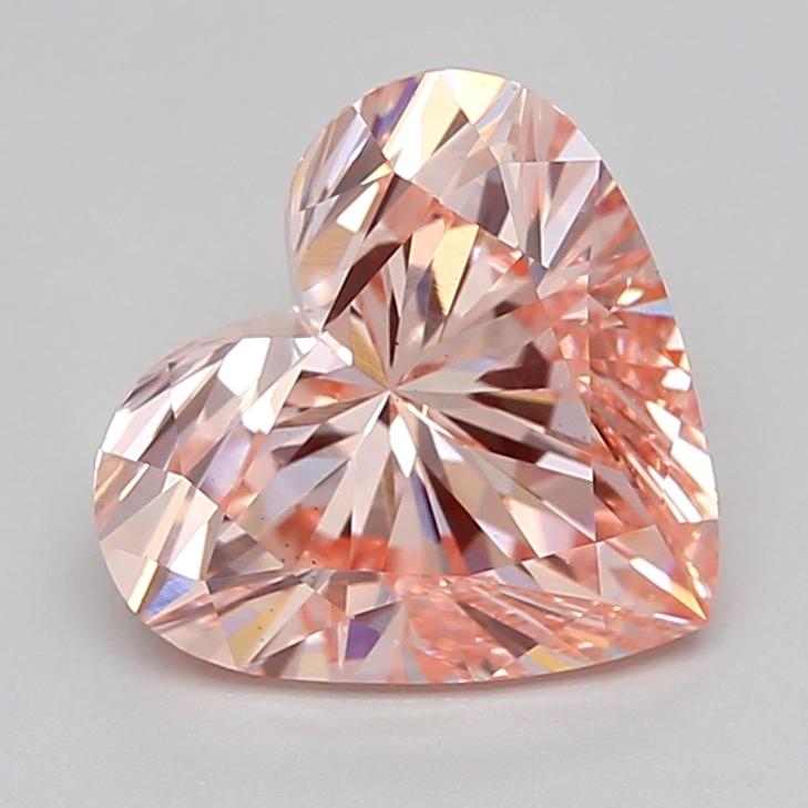 2.08 Ct. Fancy Intense Pink Heart Lab Grown Diamond