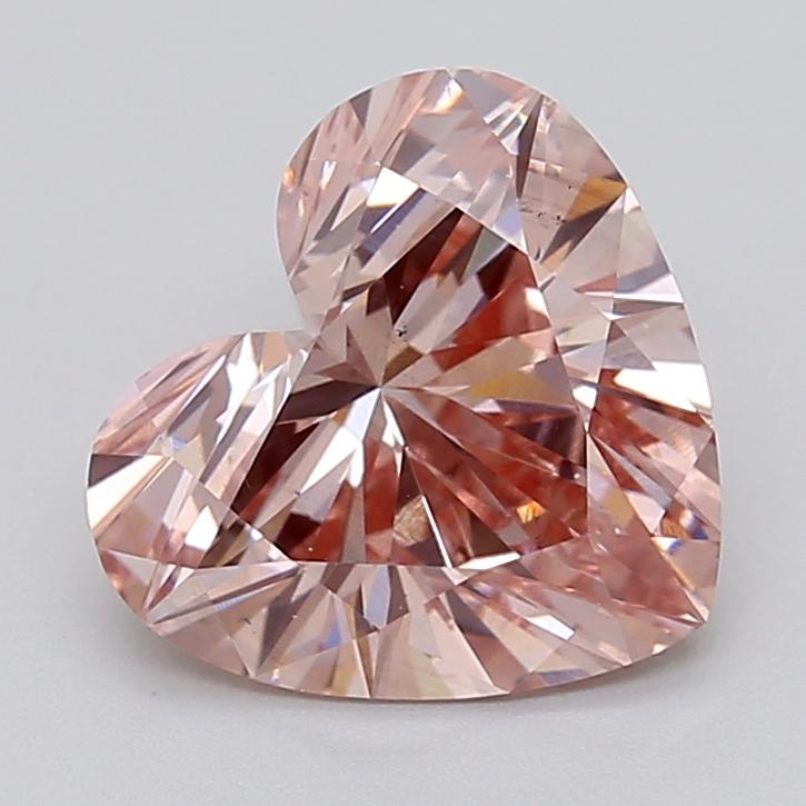 3.17 Ct. Fancy Intense  Pink Heart Lab Grown Diamond