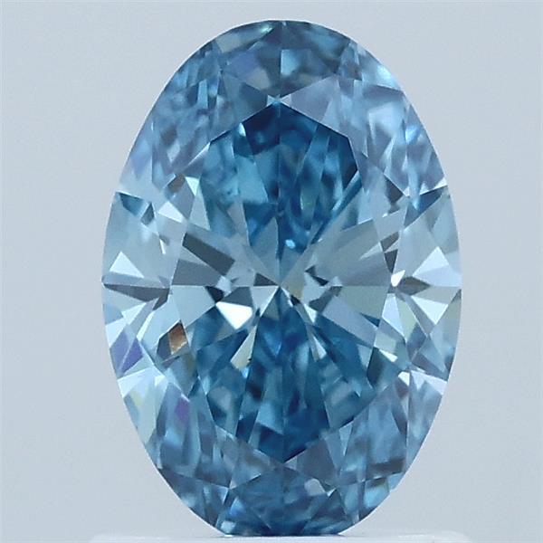 1.0 Ct. Fancy Vivid Blue Oval Lab Grown Diamond