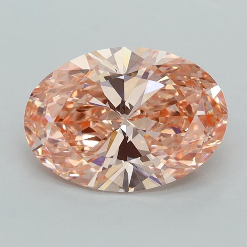 2.03 Ct. Fancy Intense  Pink Oval Lab Grown Diamond