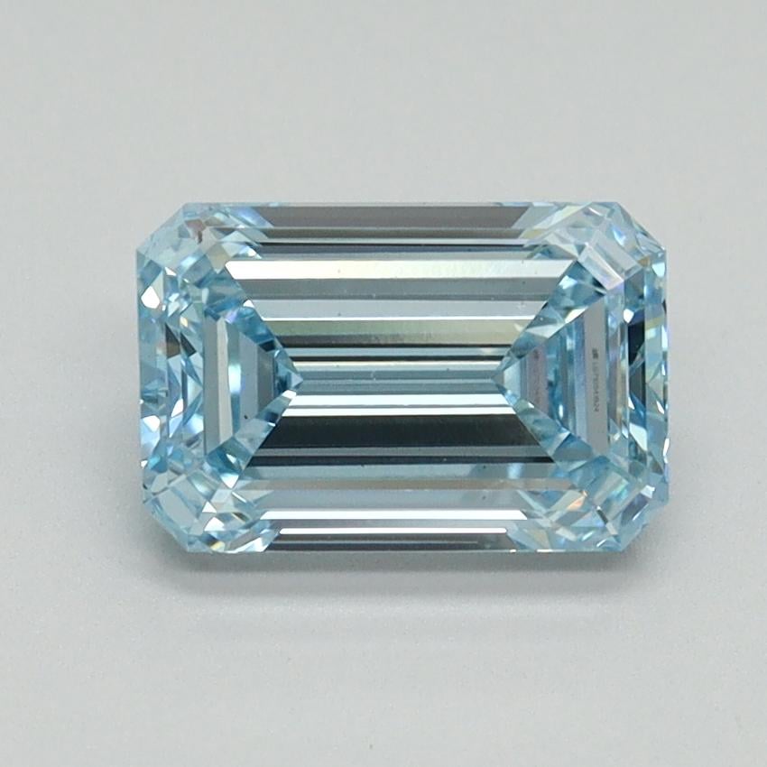 1.53 Ct. Fancy Intense Blue Emerald Lab Grown Diamond