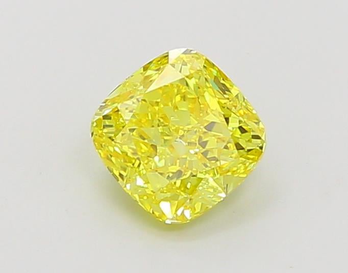 1.02 Ct. Fancy Vivid  Yellow Cushion Lab Grown Diamond