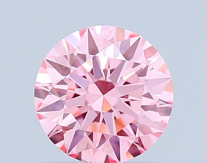 0.73 Ct. Fancy Vivid Pink Round Lab Grown Diamond
