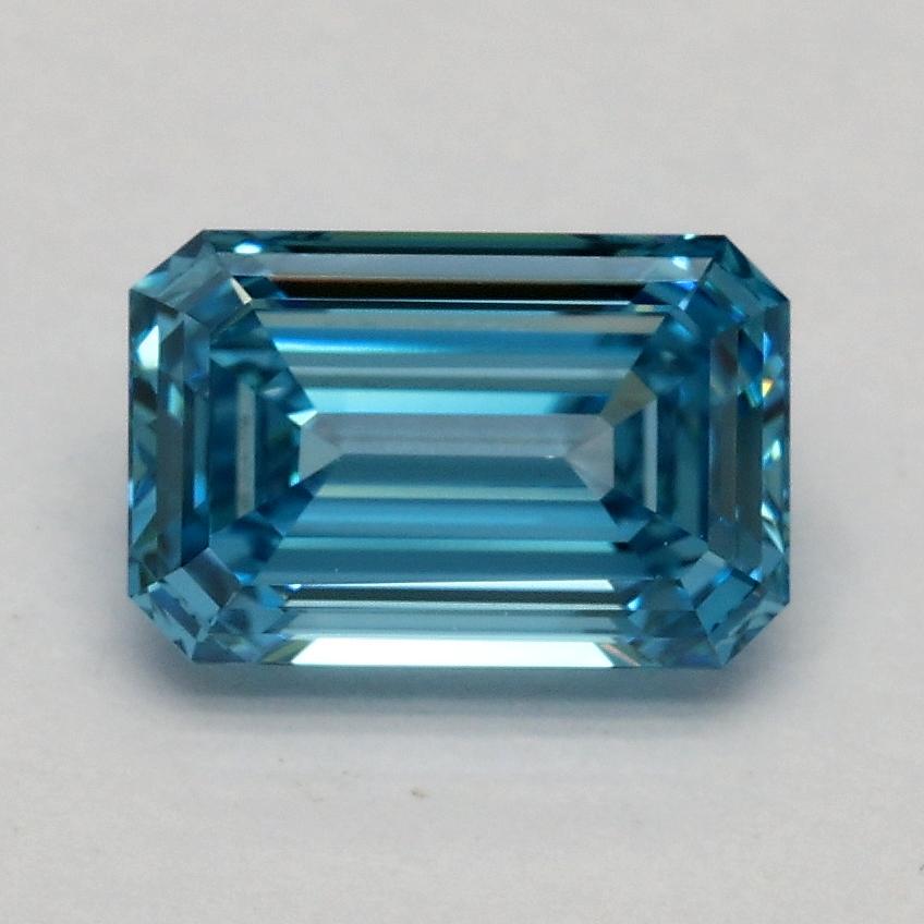 1.08 Ct. Fancy Vivid Blue Emerald Lab Grown Diamond