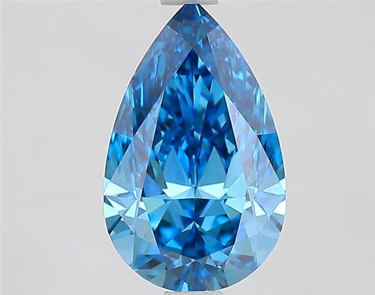 1.87 Ct. Fancy Vivid  Blue Pear Lab Grown Diamond