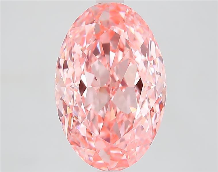 5.10 Ct. Fancy Vivid  Pink Oval Lab Grown Diamond
