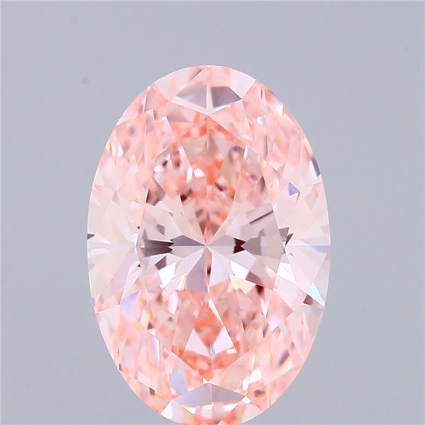 2.74 Ct. Fancy Vivid Pink Oval Lab Grown Diamond