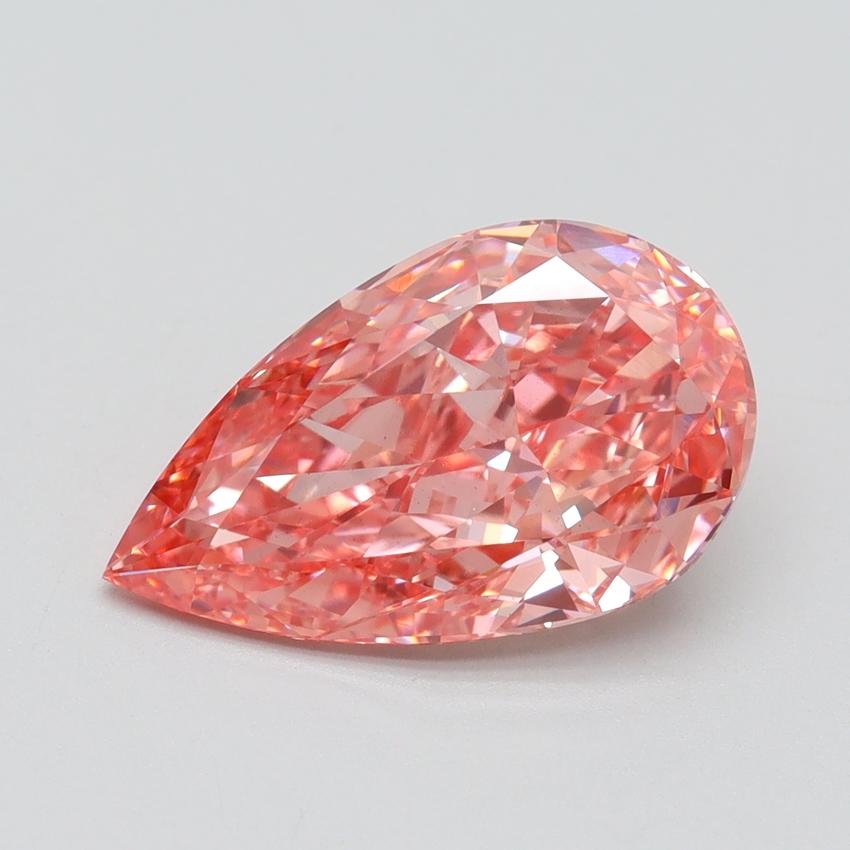 4.01 Ct. Fancy Vivid Pink Pear Lab Grown Diamond