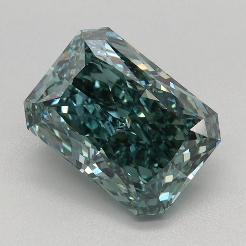 1.52 Ct. Fancy Vivid Green Radiant Lab Grown Diamond