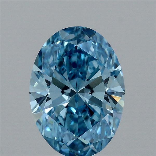 1.54 Ct. Fancy Vivid Blue Oval Lab Grown Diamond