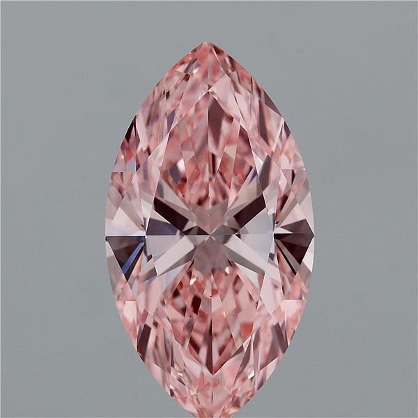 7.28 Ct. Fancy Vivid Pink Marquise Lab Grown Diamond