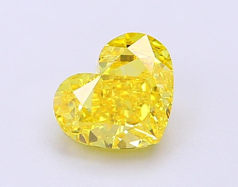 1.52 Ct. Fancy Vivid Yellow Heart Lab Grown Diamond