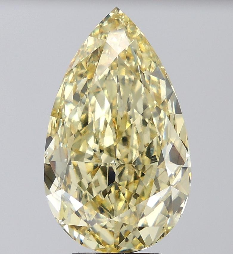 7.07 Ct. Fancy Vivid Yellow Pear Lab Grown Diamond