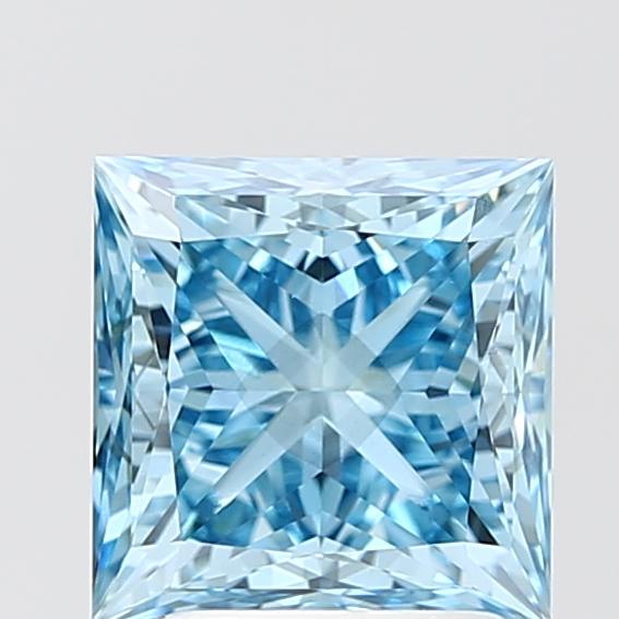 2.82 Ct. Fancy Vivid Blue Princess Lab Grown Diamond