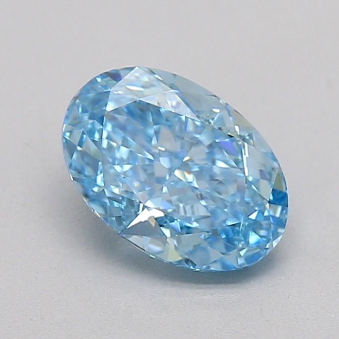 0.74 Ct. Fancy Vivid Blue Oval Lab Grown Diamond