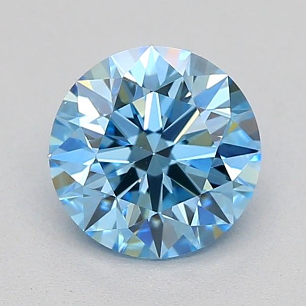 0.51 Ct. Fancy Vivid  Blue Round Lab Grown Diamond