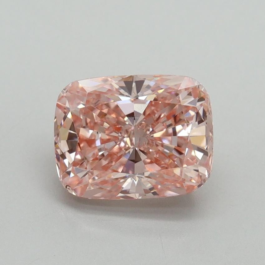 2.06 Ct. Fancy Vivid Pink Cushion Lab Grown Diamond
